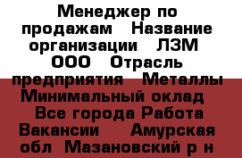 Менеджер по продажам › Название организации ­ ЛЗМ, ООО › Отрасль предприятия ­ Металлы › Минимальный оклад ­ 1 - Все города Работа » Вакансии   . Амурская обл.,Мазановский р-н